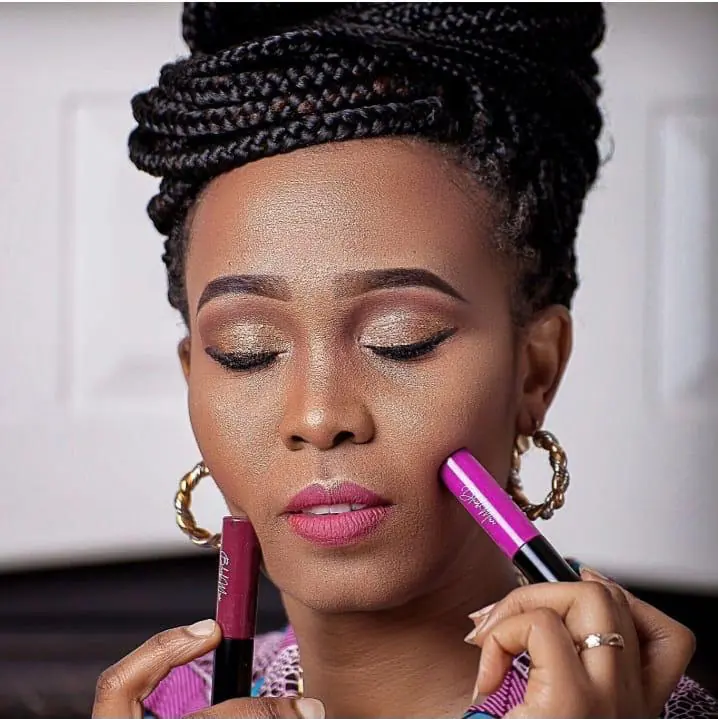 Editorial makeup and lip colour