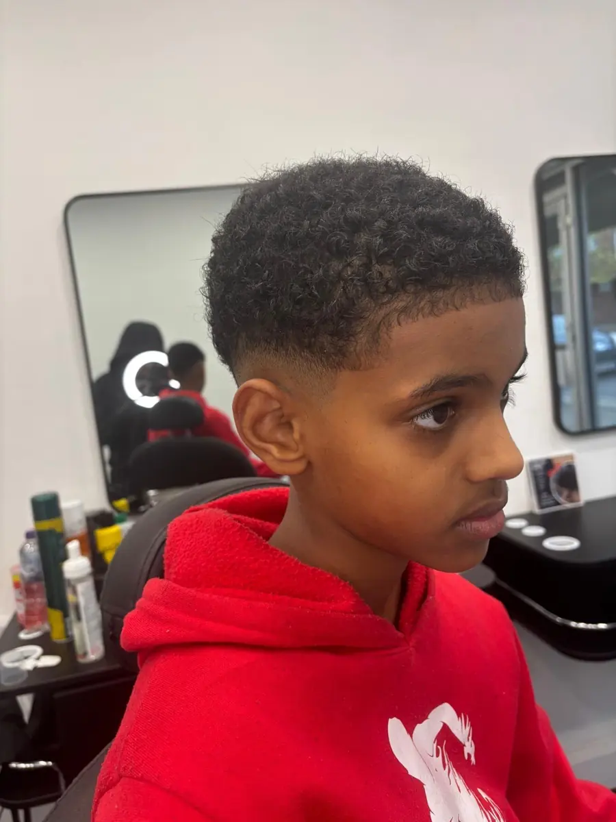 Fresh fade with crisp lineup