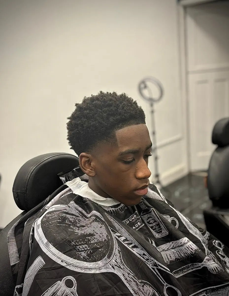 Afro taper with soft, even blend
